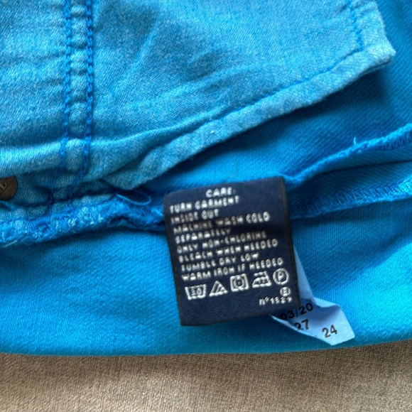 RALPH LAUREN Jean short skirt wash turquoise size 27 NWT - Picture 10 of 12